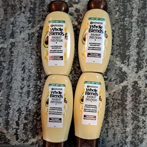 4 Garnier Whole Blends Avocado Oil & Shea Butter Nourishing Shampoo/Conditioner.